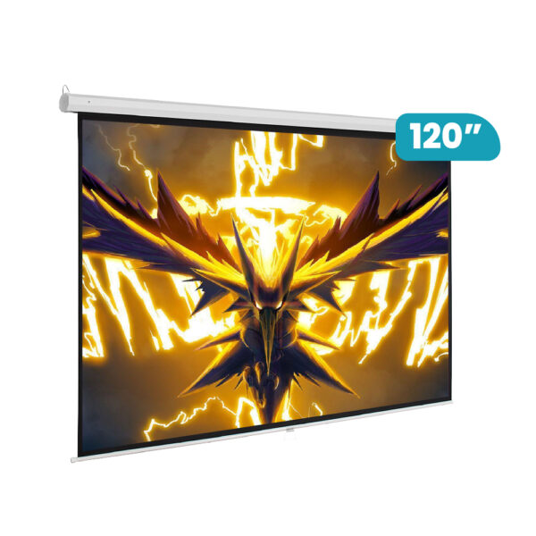 ECRAN RETRÁCTIL 120″(2.44 X 1.83 Mts.) FORMATO 4:3