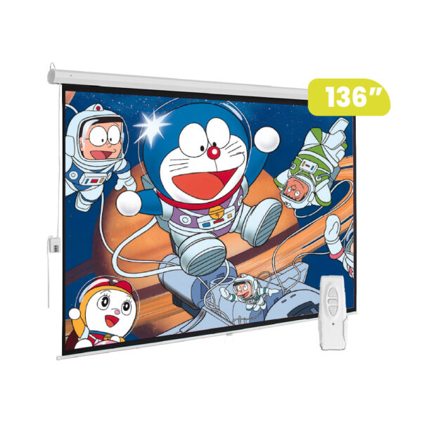 ECRAN ELÉCTRICO CON CONTROL REMOTO 136″(2.40 X 2.40Mts.) FORMATO 1:1