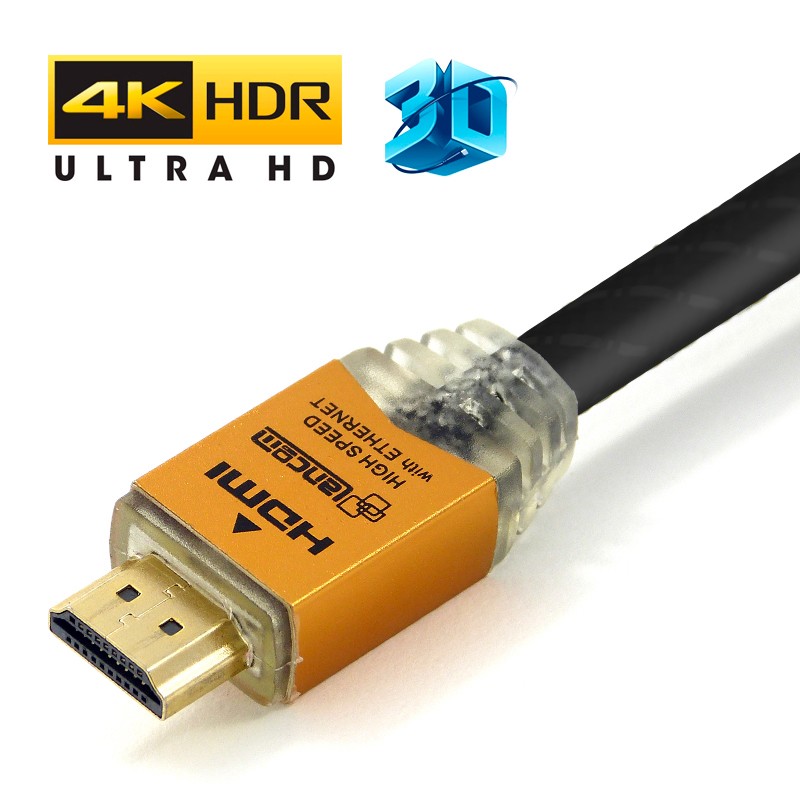 Cable Hdmi 2.0 De 20 Metros Lancom Ultra Hd 4k Dorados