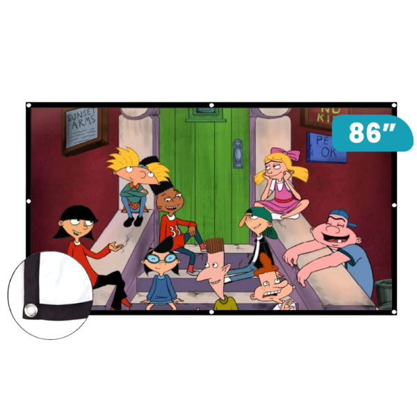 ECRAN ENROLLABLE 86″(1.52 X 1.52Mts.) FORMATO 1:1