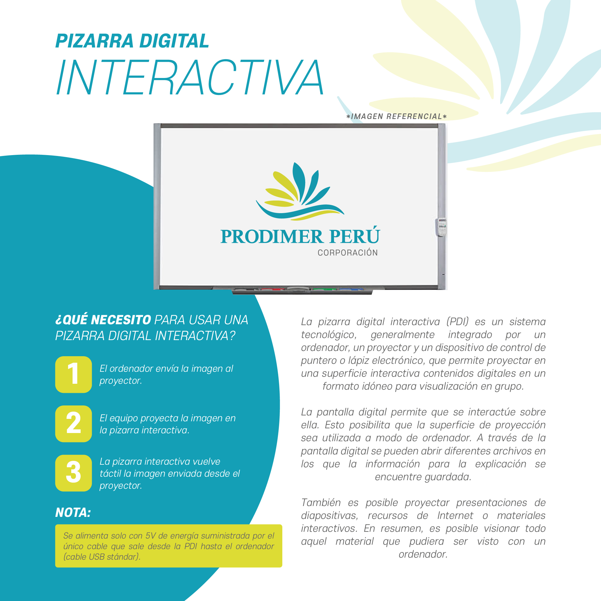 Pizarra Digital Interactiva PDI-107 (2.34m x 1.36m) – PRODIMER PERÚ