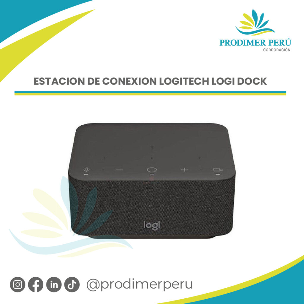 Logitech Rack Ebox H08 ESTACION DE CONEXION LOGITECH LOGI DOCK FOR TEAMS HDMI, DP – PRODIMER PERÚ