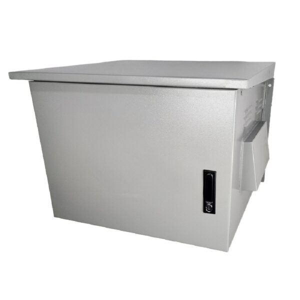 Gabinete de Pared para Exterior IP65 8RU Acero Laminado Gris Epoxico