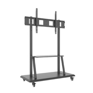 Pedestal Móvil Pesado con Rack para Pantallas Interactivas de 55" Hasta 120"