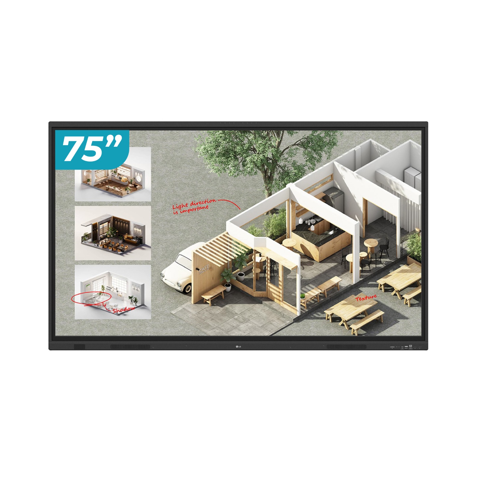 Pantalla Digital Interactiva Touch LG 75" 75TR3DQ-B – 4K UHD, IPS, Multitáctil, EDLA y Android 14