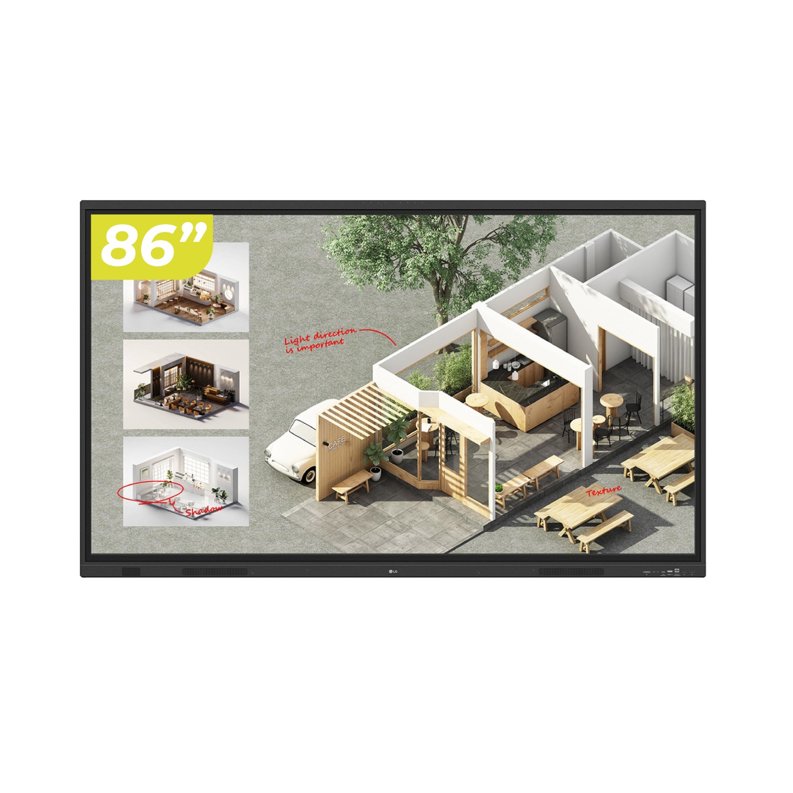 Pantalla Digital Interactiva Touch LG 86" 86TR3DQ-B – 4K UHD, IPS, Multitáctil, EDLA y Android 14